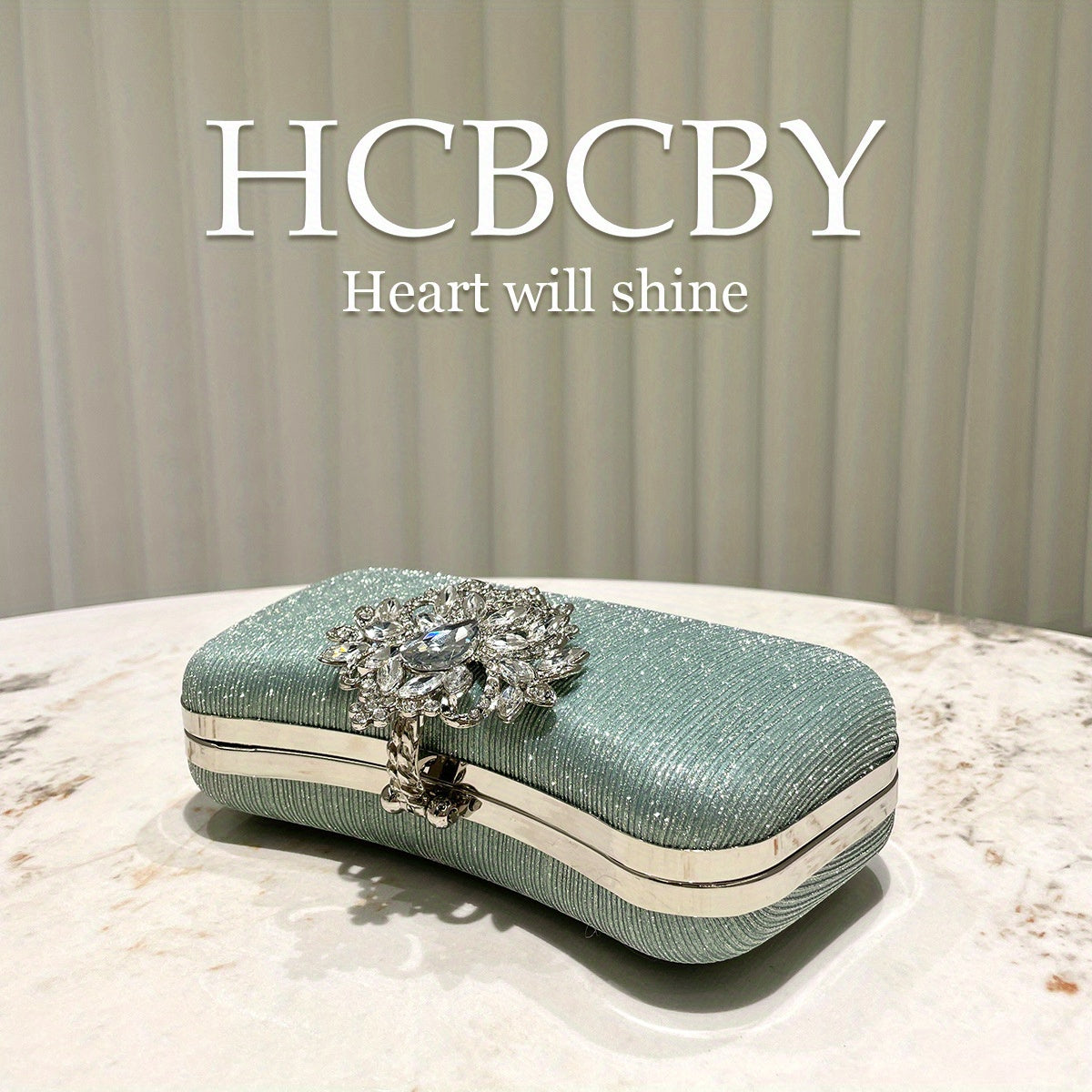 Elegant rhinestone evening clutch for weddings and formal events