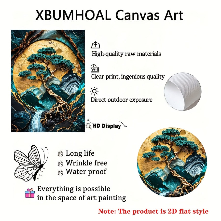 Elegant Jade Green Marble Canvas Art Set for Modern Decor