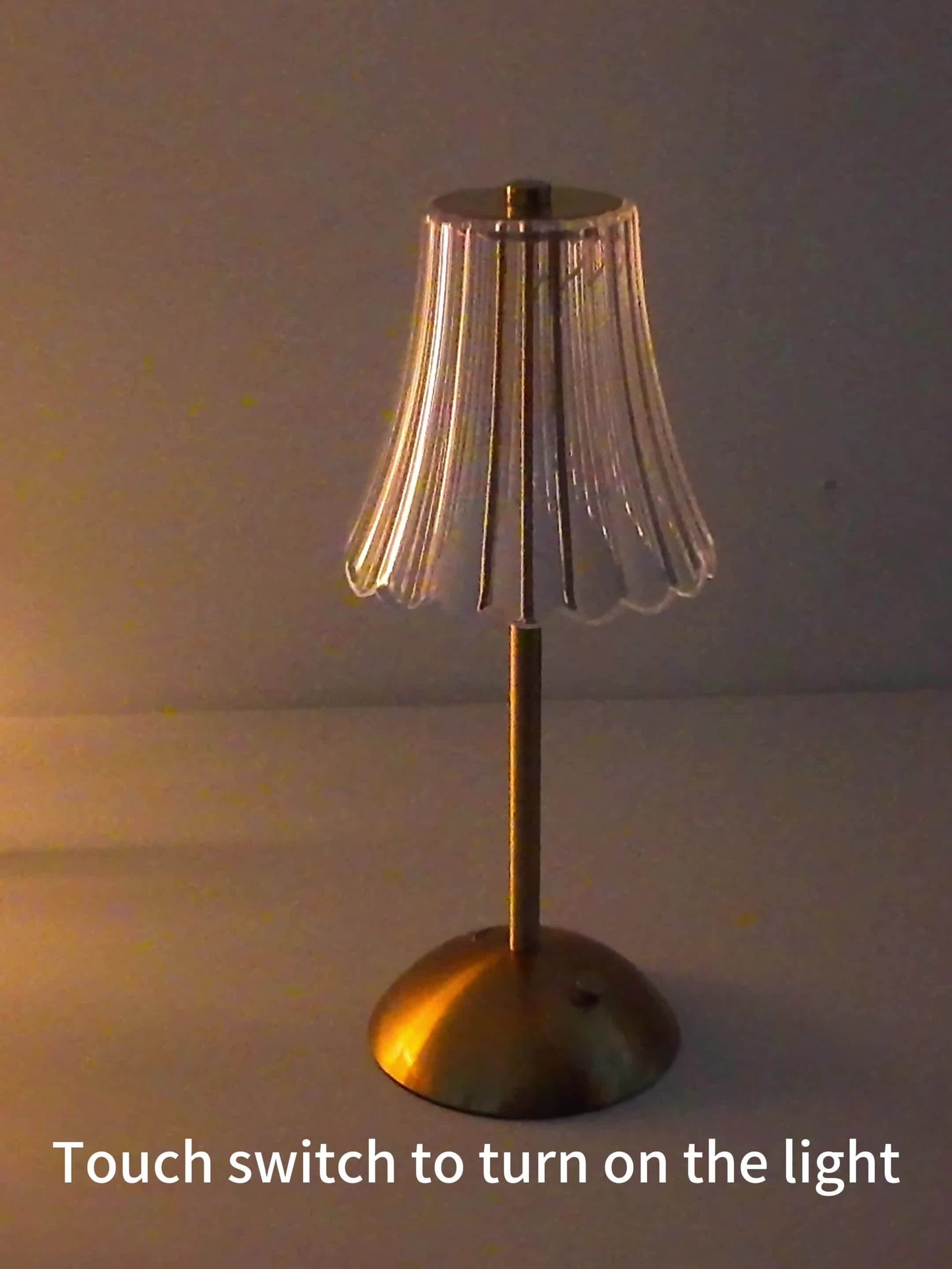 Stylish Metal Table Lamp with Touch Control and Rechargeable Design