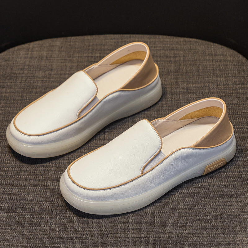 Women's Minimalist Soft Leather Comfort Loafers-RAIIFY