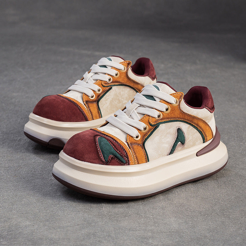 Women's Fashion Color-Blocked Chunky Platform Sneakers-RAIIFY