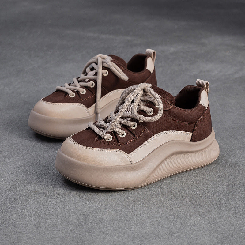 Women's Fashion Leather Breathable Casual Shoes-RAIIFY