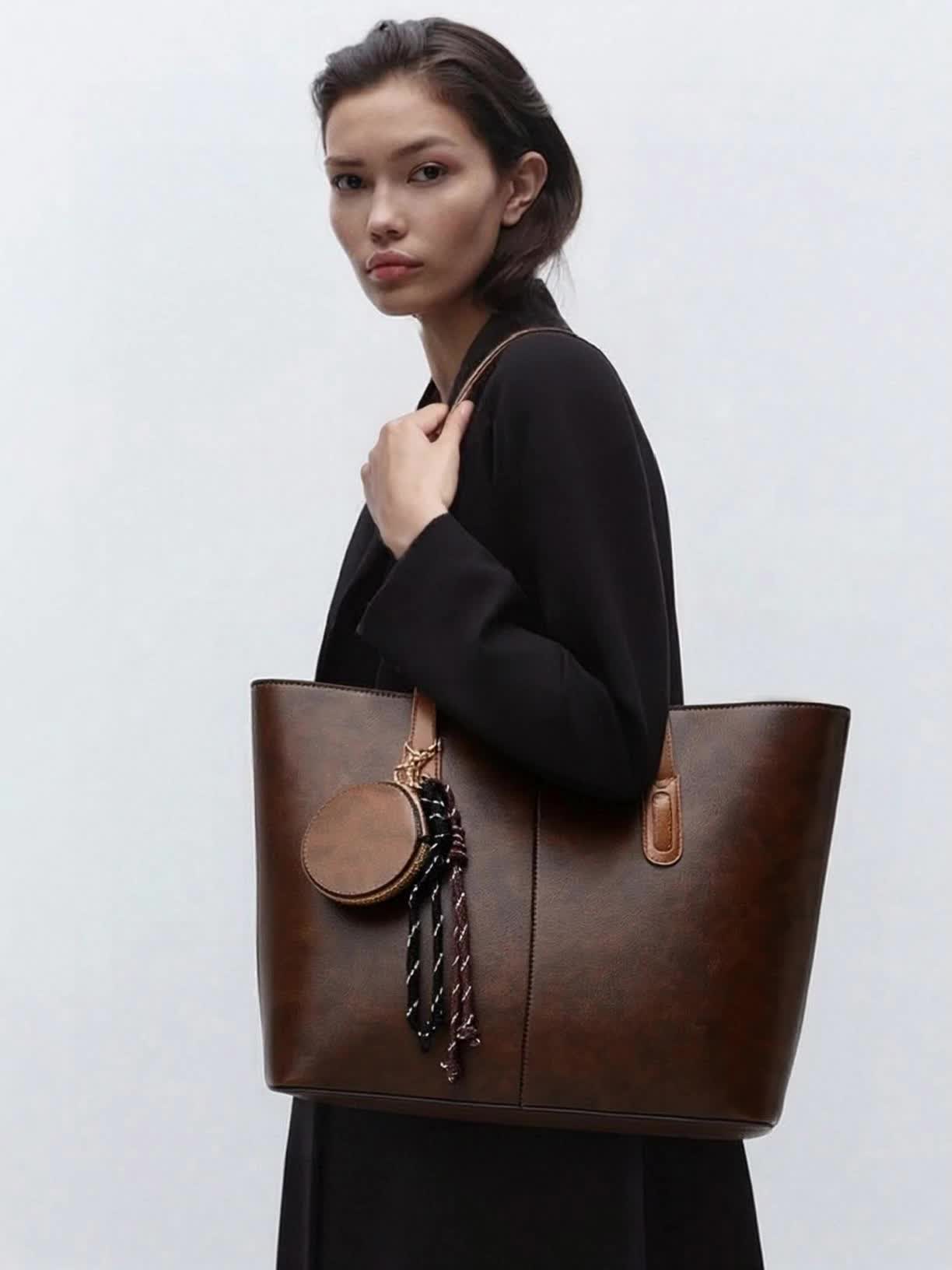 Stylish Large Capacity Tote Bag for Women with Coin Purse