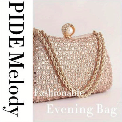 Elegant evening crossbody bag with sparkling rhinestones for parties