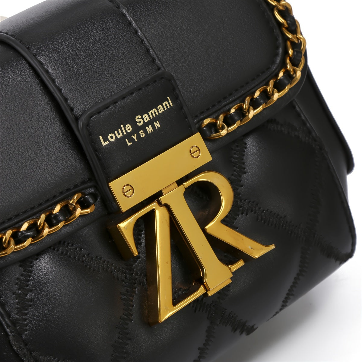 Trendy Quilted Mini Metal Decor Crossbody Handbag for Women