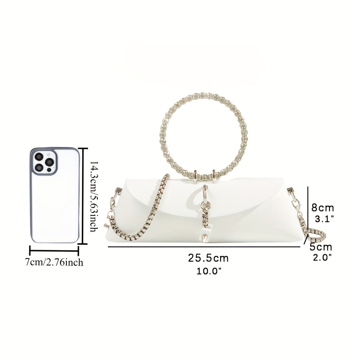 Luxury Designer Clutch for Women with Elegant Rhinestones