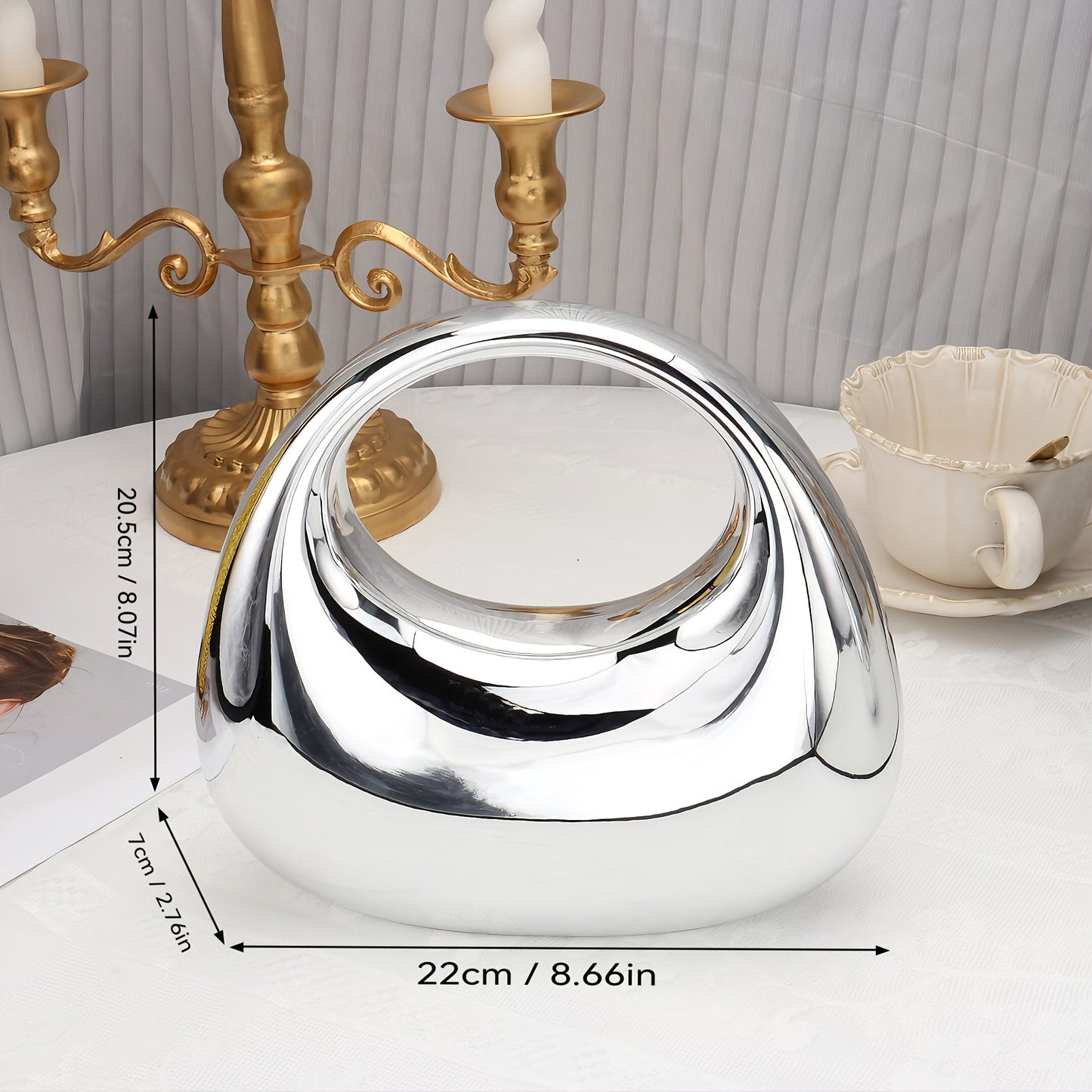 Elegant acrylic clutch purse with magnetic closure for events