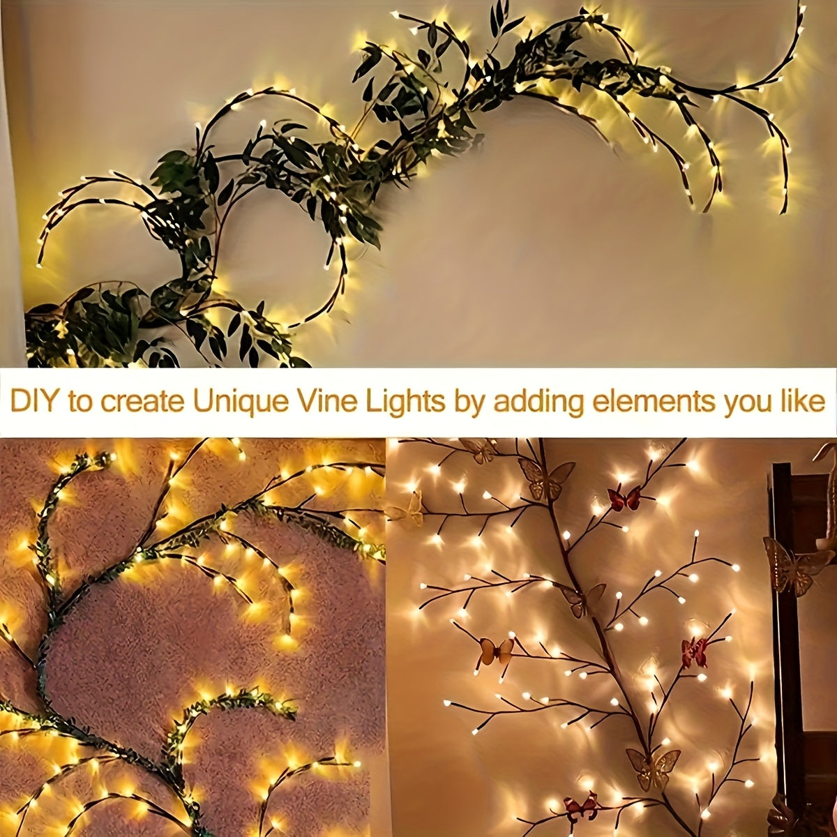 Willow Vine Light: Bendable LED Decorative Plant Night Light