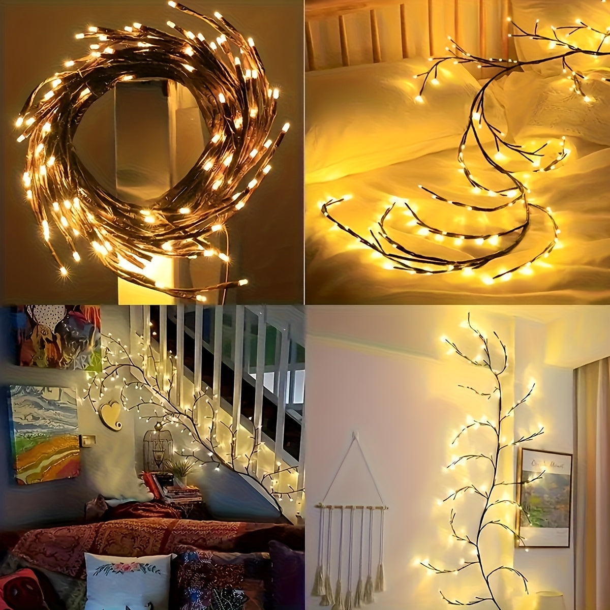 Willow Vine Light: Bendable LED Decorative Plant Night Light