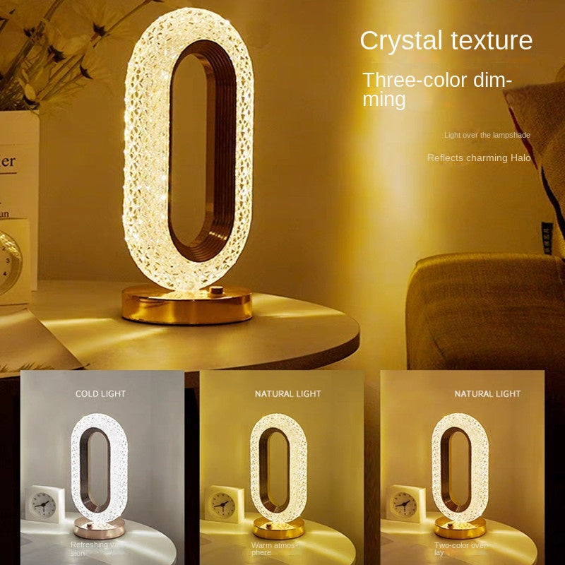 Rechargeable Touch-Controlled LED Lamp with Dimmable Night Light
