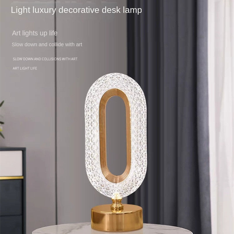 Rechargeable Touch-Controlled LED Lamp with Dimmable Night Light