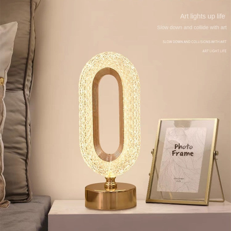 Rechargeable Touch-Controlled LED Lamp with Dimmable Night Light