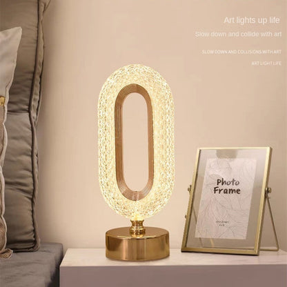 Rechargeable Touch-Controlled LED Lamp with Dimmable Night Light