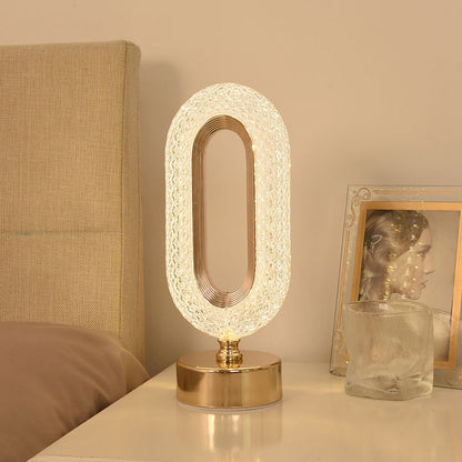 Rechargeable Touch-Controlled LED Lamp with Dimmable Night Light