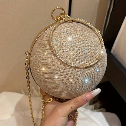 Sparkling Round Evening Bag: Lightweight Handbag for Any Occasion