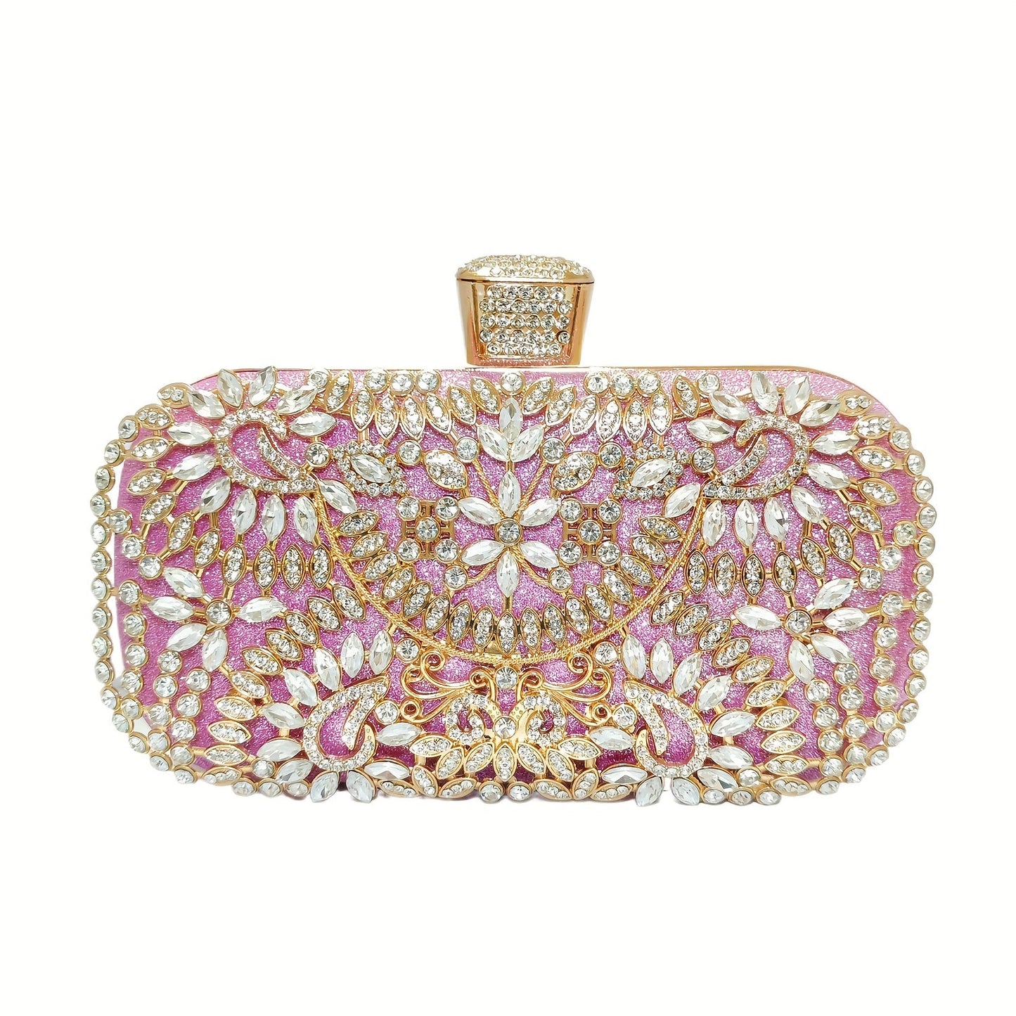 Hollow Rhinestone Flower Evening Bag: Luxury Wedding Party Clutch