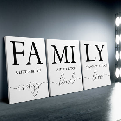 Inspirational Family Theme Canvas Framed Posters for Home Decor