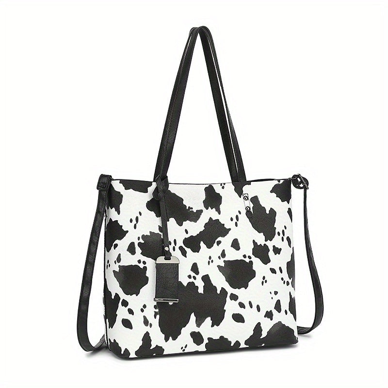 Retro PU Crossbody Handbag with Laptop Compartment for Work