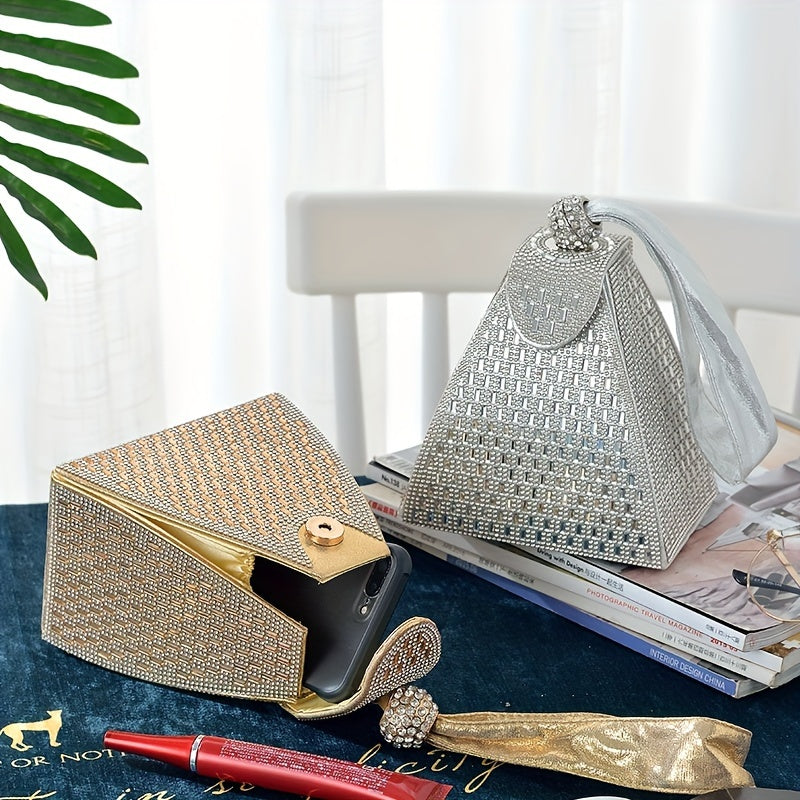 Elegant Triangle Handbag: Perfect for Banquets and Events