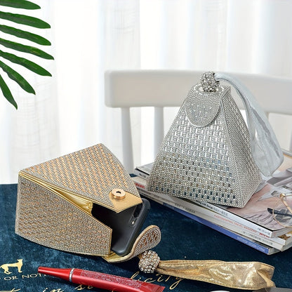 Elegant Triangle Handbag: Perfect for Banquets and Events