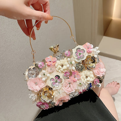 Elegant Floral Clutch Purse for Women's Evening Events