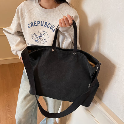 Retro tote bag for women with adjustable shoulder strap