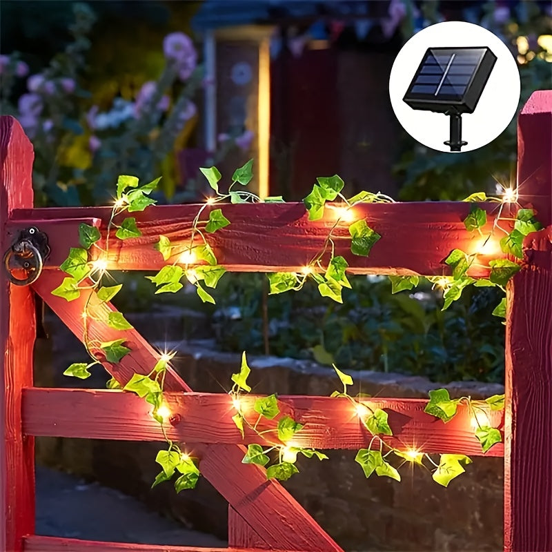 Solar-Powered Ivy String Lights for Festive Celebrations