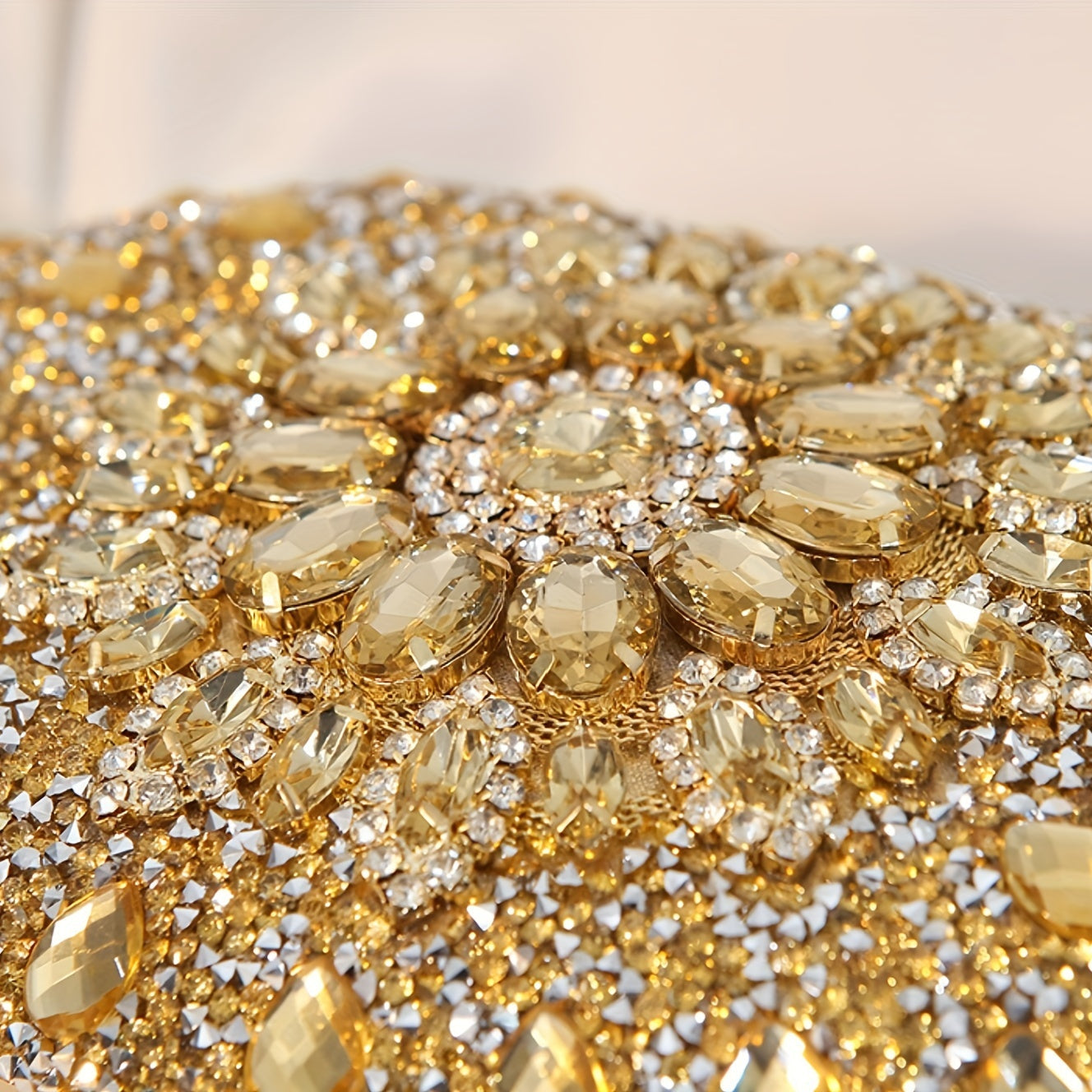 Sunflower Rhinestone Evening Clutch: Perfect Women's Party Purse