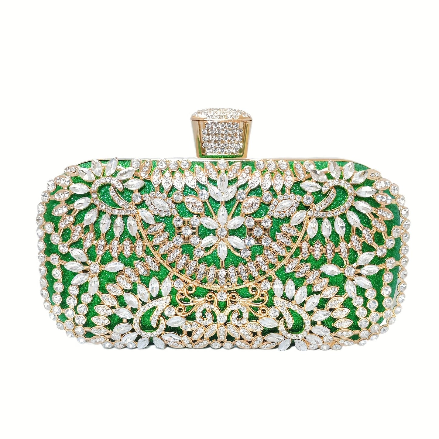 Hollow Rhinestone Flower Evening Bag: Luxury Wedding Party Clutch