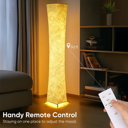 Stylish Dimmable LED Floor Lamp with USB and Warm Light