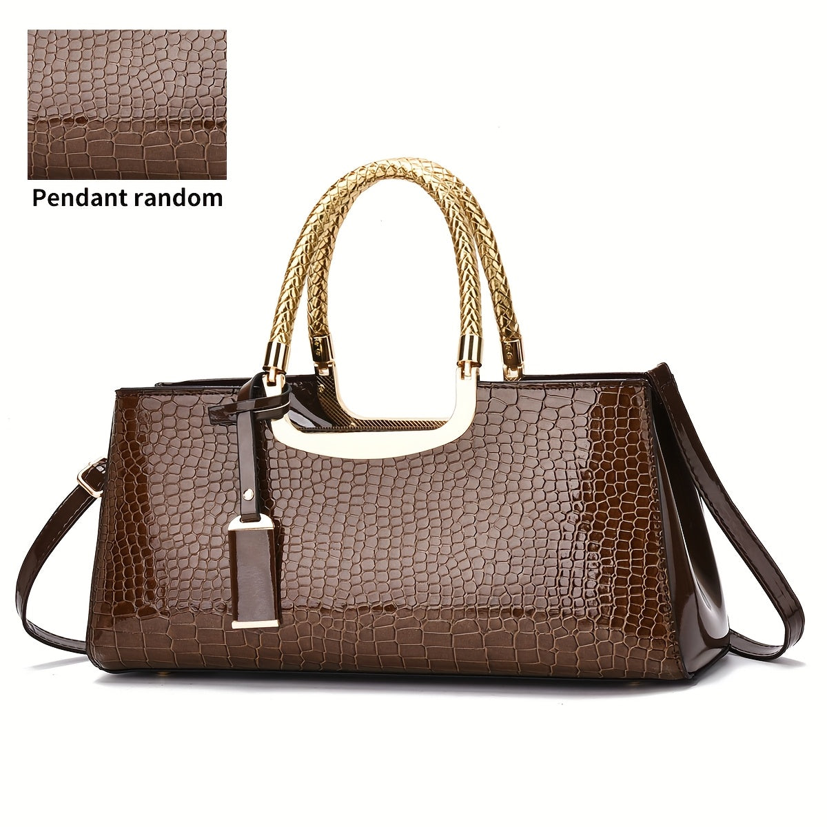 Elegant Evening Clutch with Gold Hardware and Detachable Strap