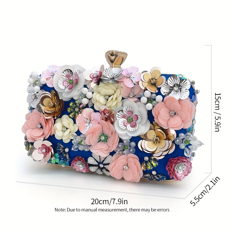 Elegant Floral Clutch Purse for Women's Evening Events