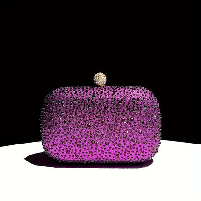 Emerald Green Handbag: Elegant Small Rhinestone Evening Purse