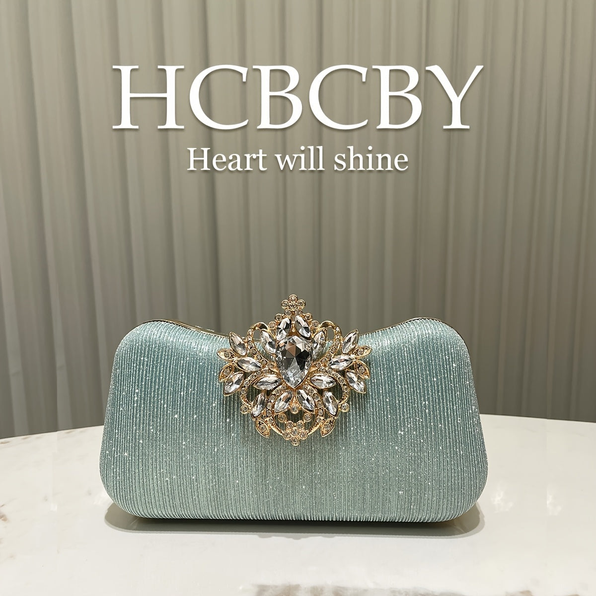 Elegant rhinestone evening clutch for weddings and formal events