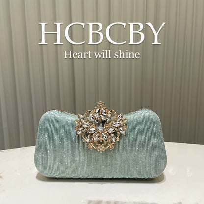Elegant rhinestone evening clutch for weddings and formal events