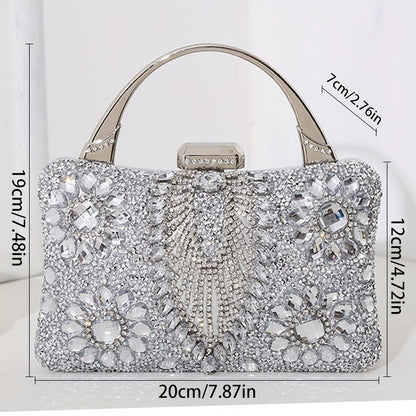 Sunflower Rhinestone Evening Clutch: Perfect Women's Party Purse