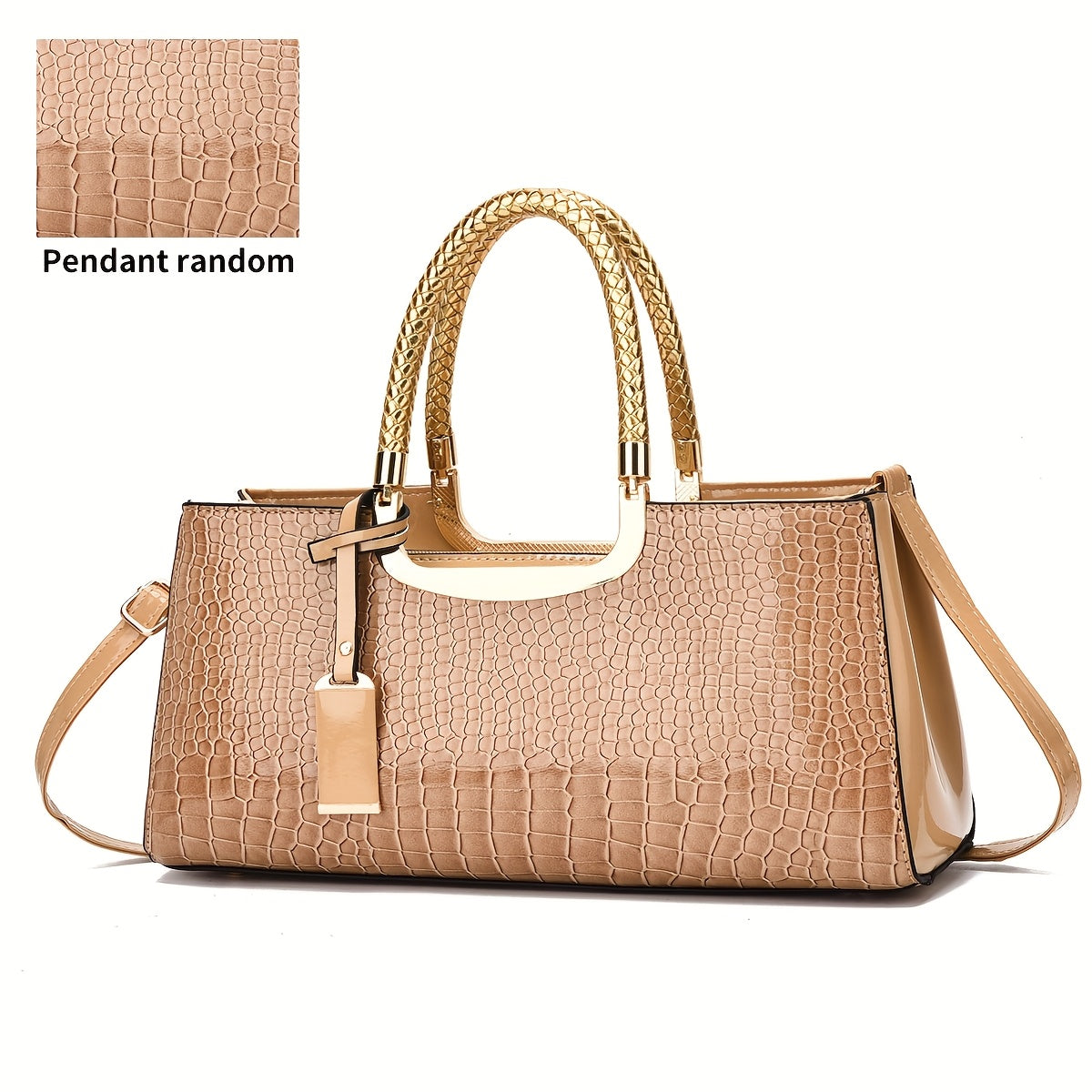 Elegant Evening Clutch with Gold Hardware and Detachable Strap