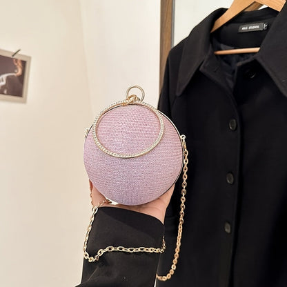 Sparkling Round Evening Bag: Lightweight Handbag for Any Occasion