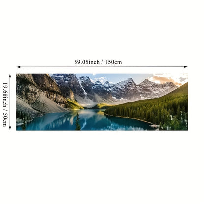 Lake Forest Mountain Scenery Canvas Painting for Wall Art