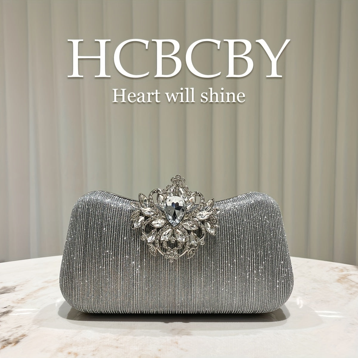 Elegant rhinestone evening clutch for weddings and formal events