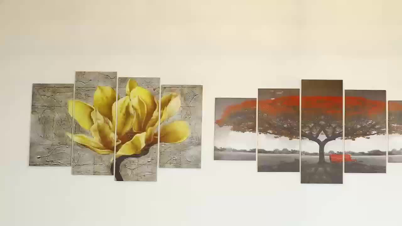 Tree of Life Canvas Art: 5 Panel Modern Wall Decor