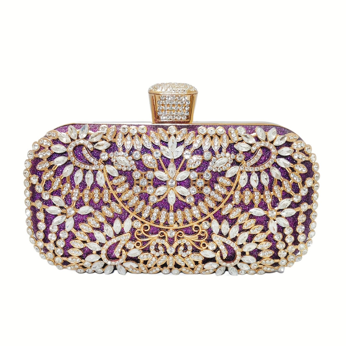 Hollow Rhinestone Flower Evening Bag: Luxury Wedding Party Clutch