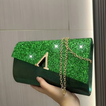 Elegant Sequin Evening Bag Set: Clutch and Crossbody Purse