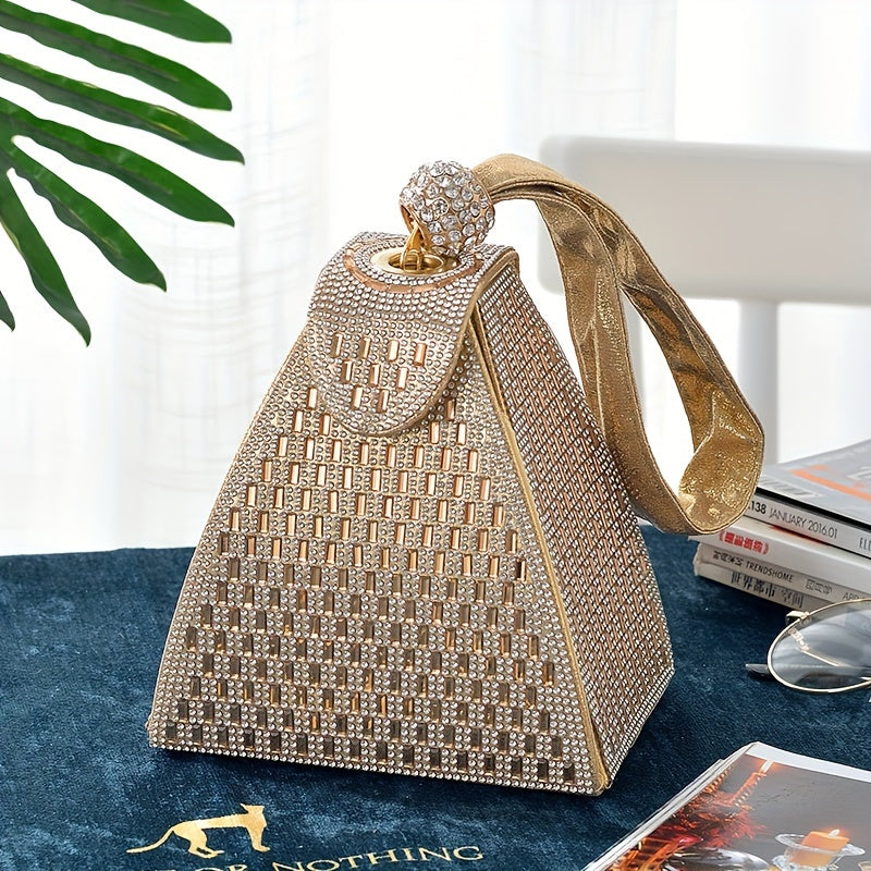 Elegant Triangle Handbag: Perfect for Banquets and Events