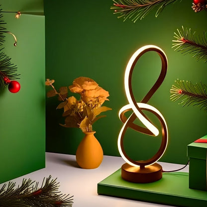 Stylish Black Creative Spiral USB Desk Lamp with 3 Colors