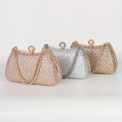 Elegant evening crossbody bag with sparkling rhinestones for parties