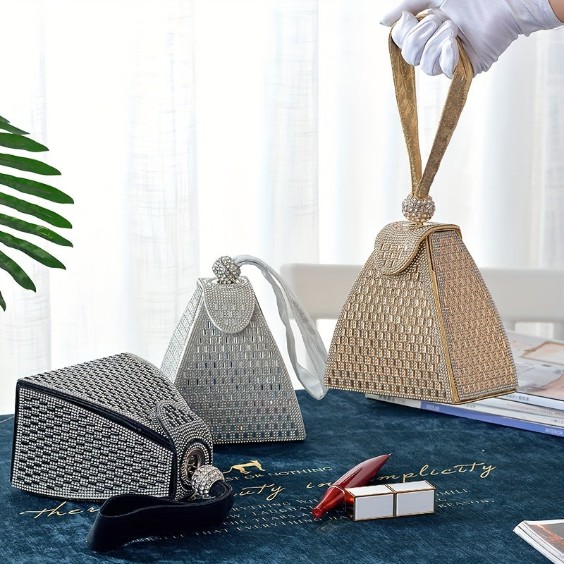 Elegant Triangle Handbag: Perfect for Banquets and Events