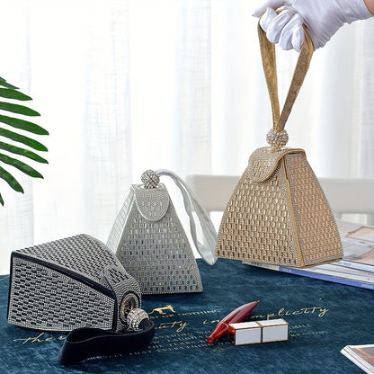 Elegant Triangle Handbag: Perfect for Banquets and Events