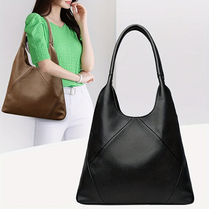 Elegant PU tote bag: Stylish large capacity shoulder purse