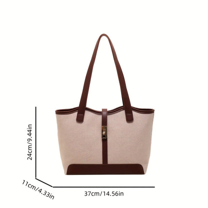 Spacious Women's Tote Bag: Stylish Double Handle Casual Carryall